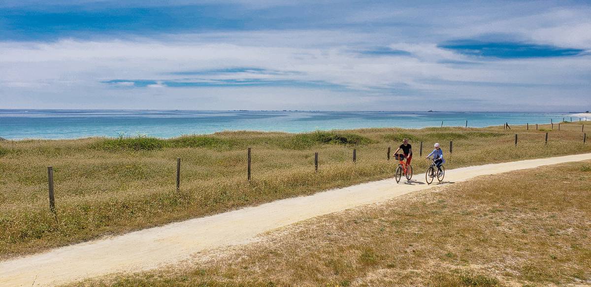 Velo sur la discount plage