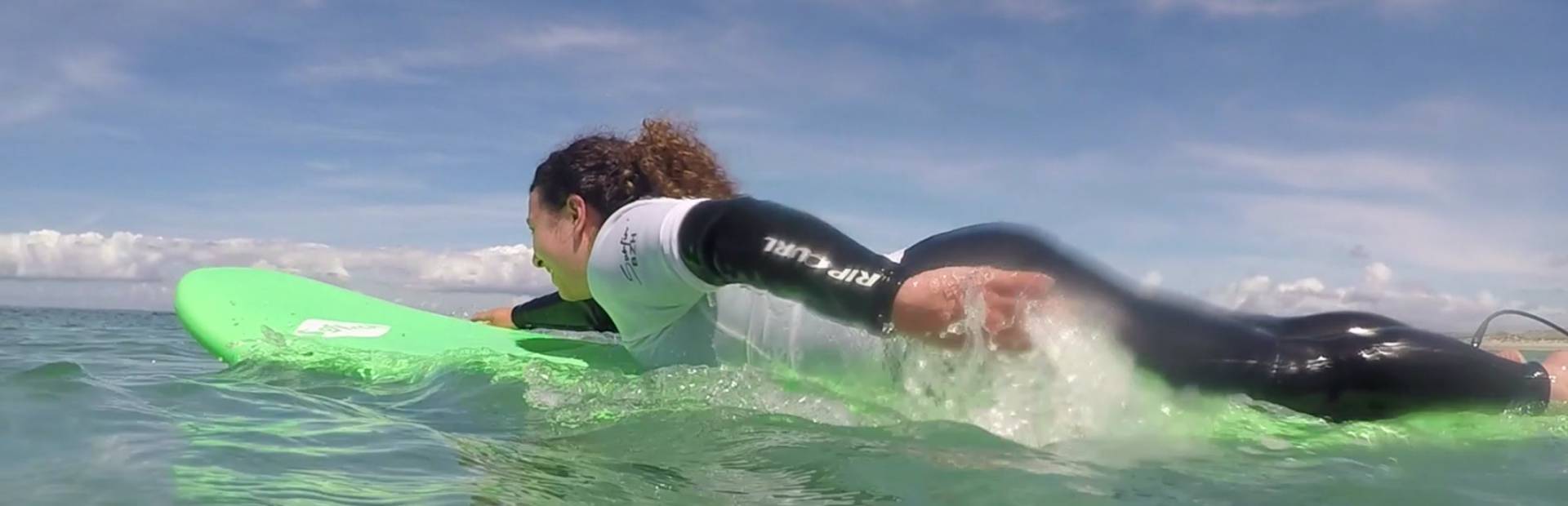 My first surfing lesson in Pays Bigouden © T Hourmand