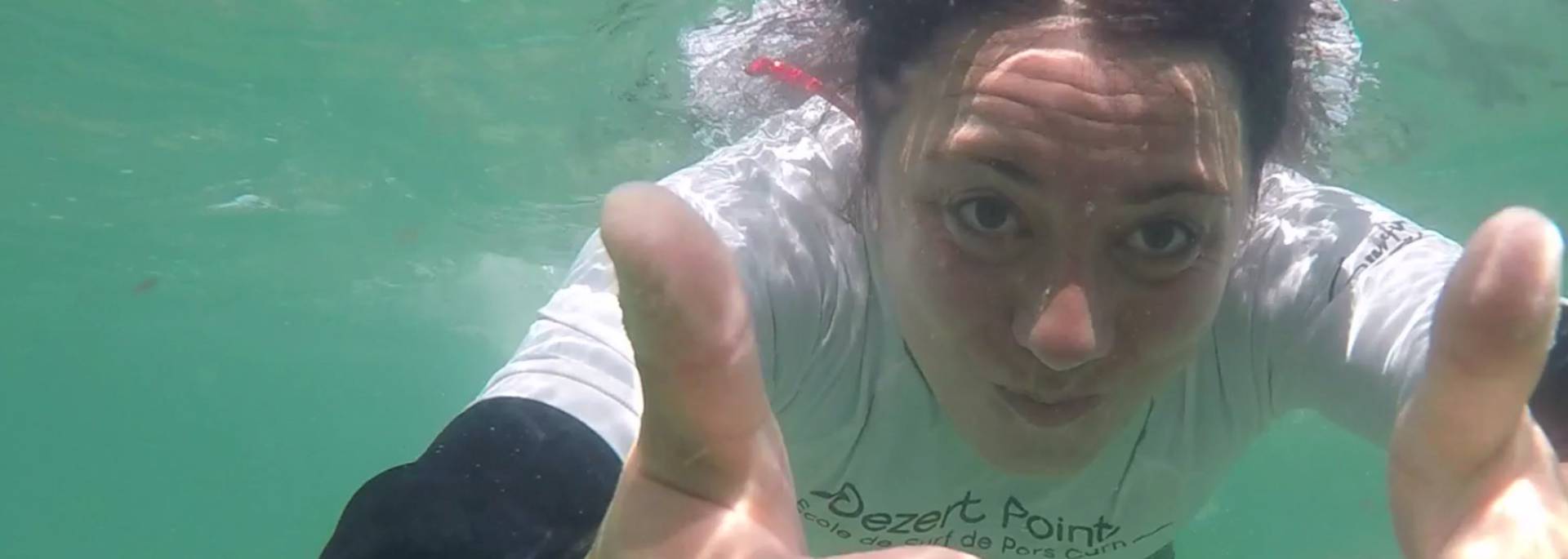 My first surfing lesson in Pays Bigouden - beneath the waves © T Hourmand