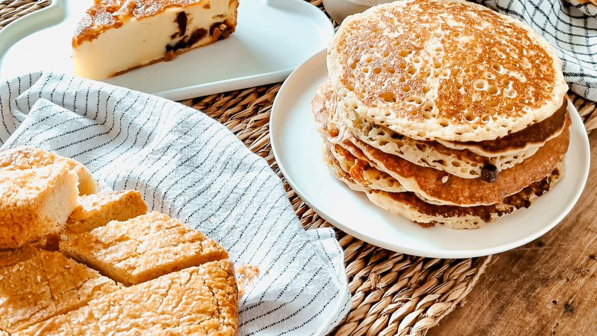 Goûter bigouden avec kouign, crêpe, far breton et gâteau breton © S Peuziat