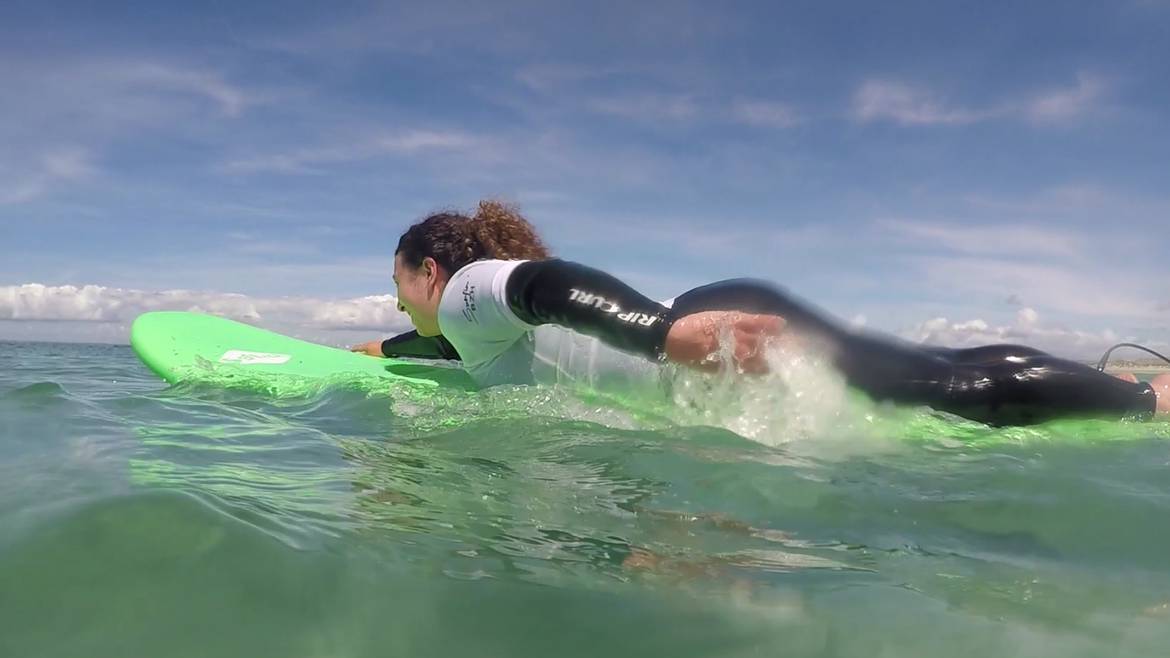 My first surfing lesson in Pays Bigouden © T Hourmand