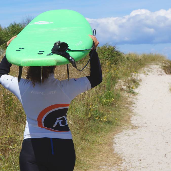 My first surfing lesson at Pors Carn, Pays Bigouden © E Cléret