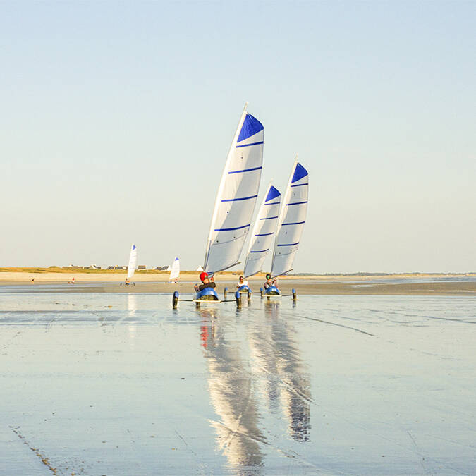 Char à voile à Plovan en Pays Bigouden ©L.Botrel